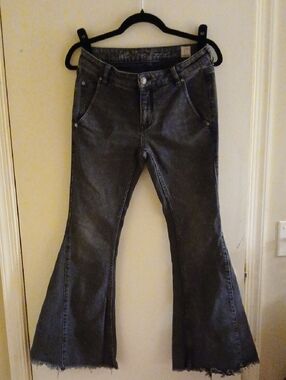 We The Free Dark Gray Flare Jeans